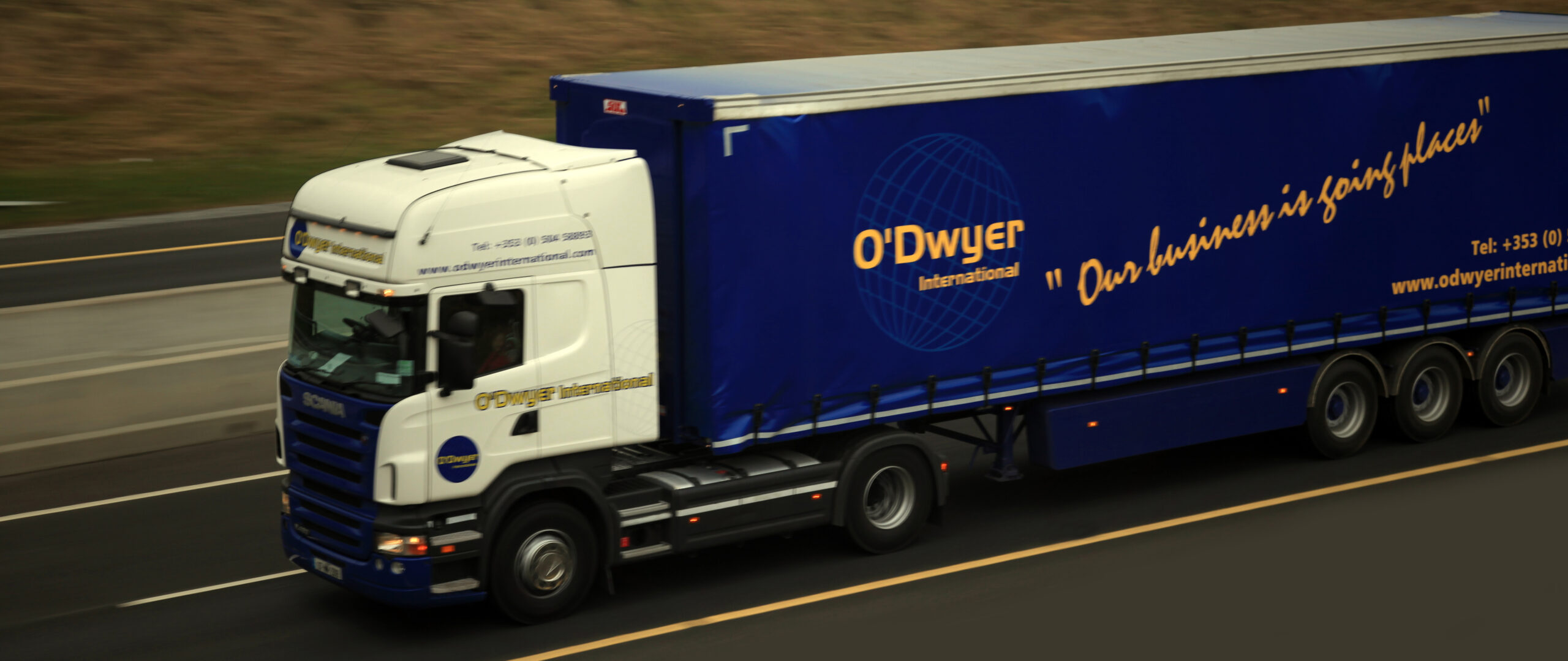 O'Dwyers truck on motorway